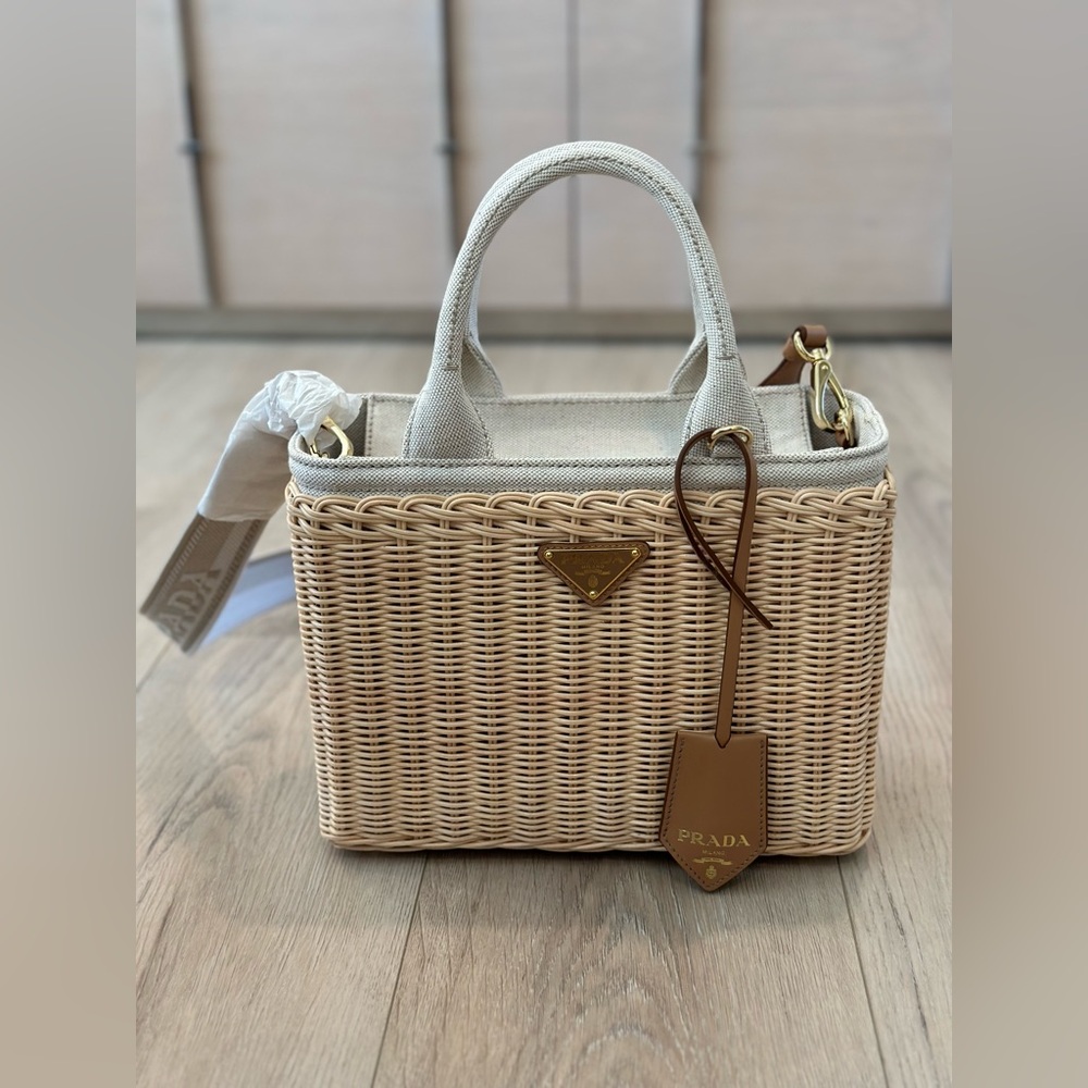 Prada Wicker Tote Bag - NWT
